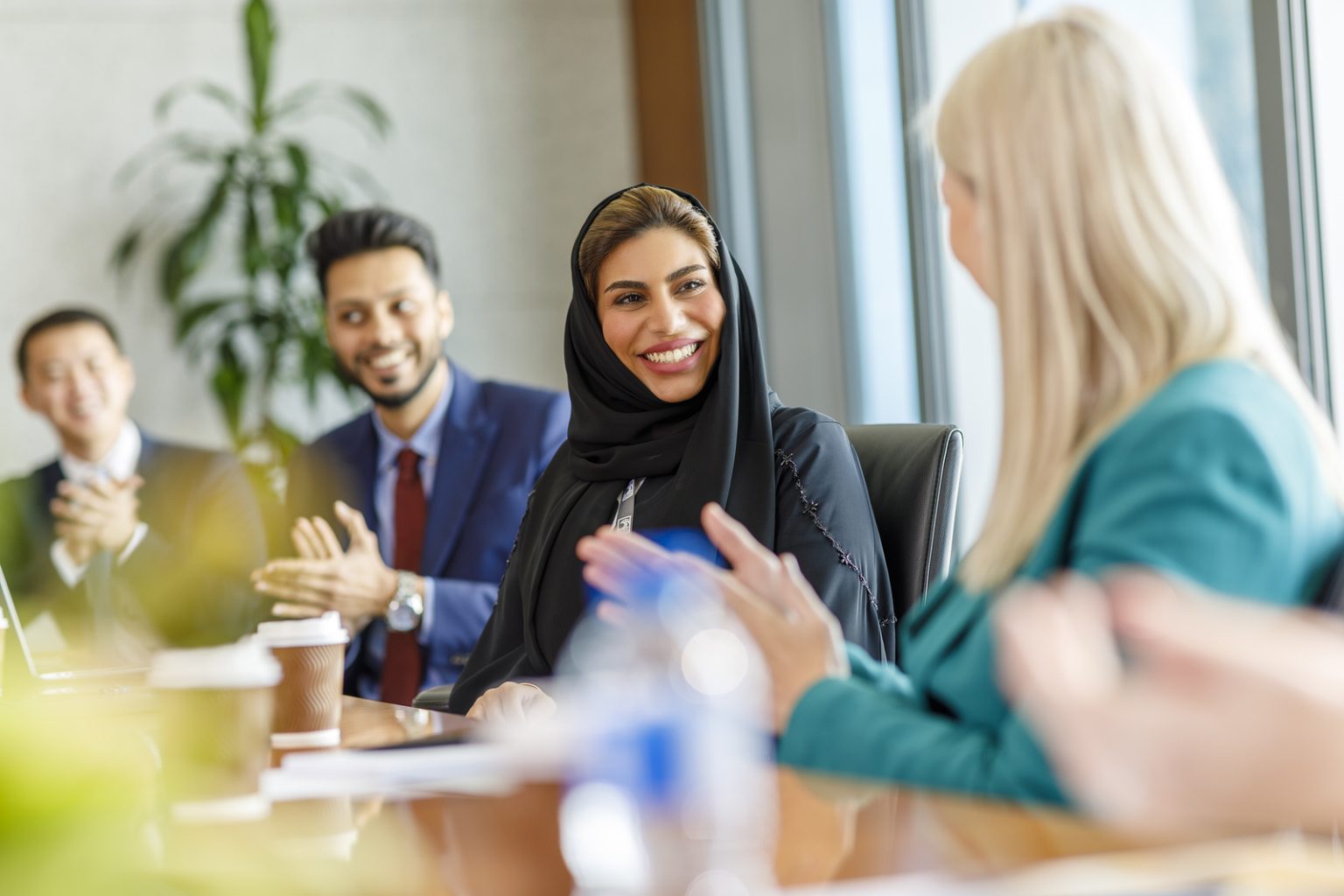 ADNOC staff at work in a meeting. Picture credit: ADNOC